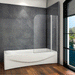 1000 180 degrees Pivot Bath Shower screen,