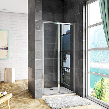 AICA shower enclosure, chrome bi fold shower Pivot Shower, sliding door Tempered Glass,