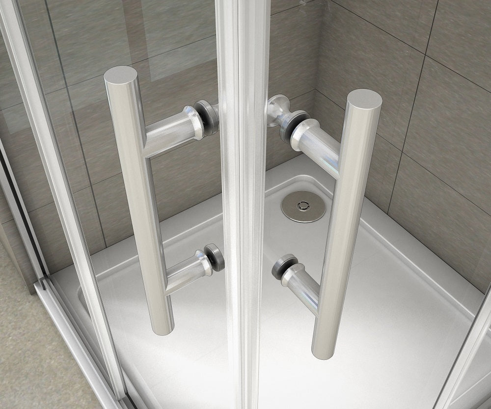 Corner Entry Shower Enclosure Cubicle Double Sliding Shower Door