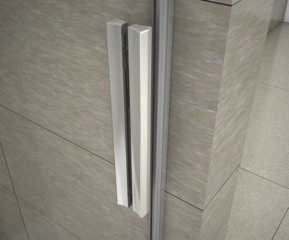 Sliding Shower Door Chrome 6mm Glas 195cm height
