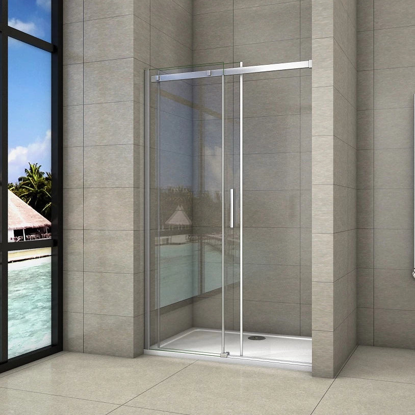 Sliding Shower Door Chrome 6mm Glas 195cm height