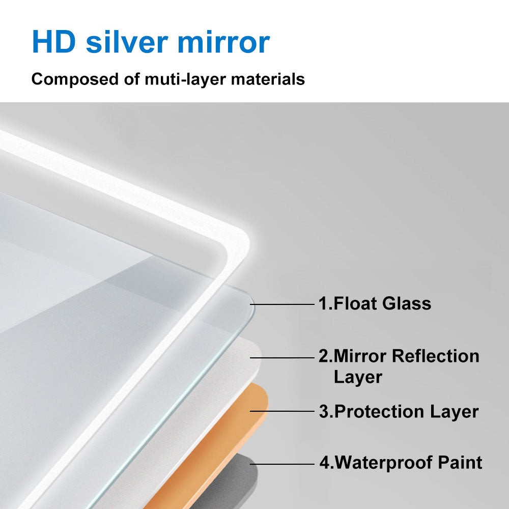 Bathroom Mirror with LED Llights-450x600mm/500x700mm