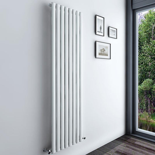 Single Oval Column White Tall Vertical Central Heating Radiator