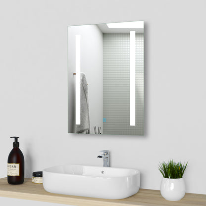 illuminated bathroom mirror with demister pad