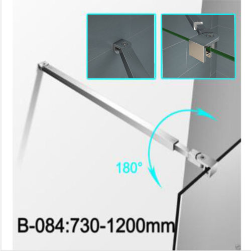 Aluminium zinc alloy support bar wet room screen walk in shower accessories