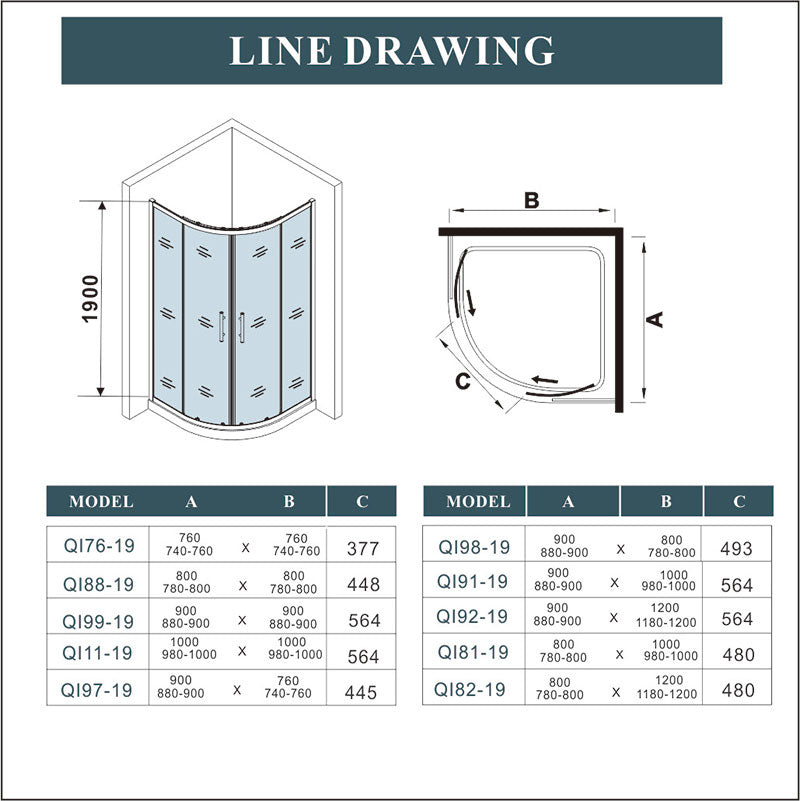 AICA-bathrooms-Shower-Quadrant-cubicle-90x80cm-5