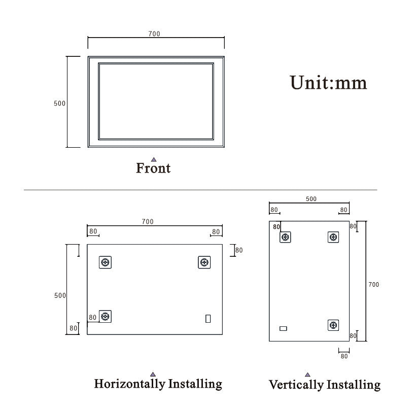 Rectangular Bathroom Mirrors Bevelled Designer Bathroom Wall Mounted