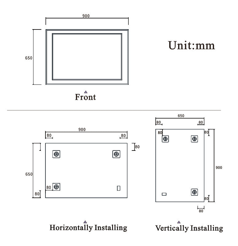 Rectangular Bathroom Mirrors Bevelled Designer Bathroom Wall Mounted