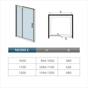 AICA-bathrooms-Sliding-Shower-Enclosure-1200mm-Door-4