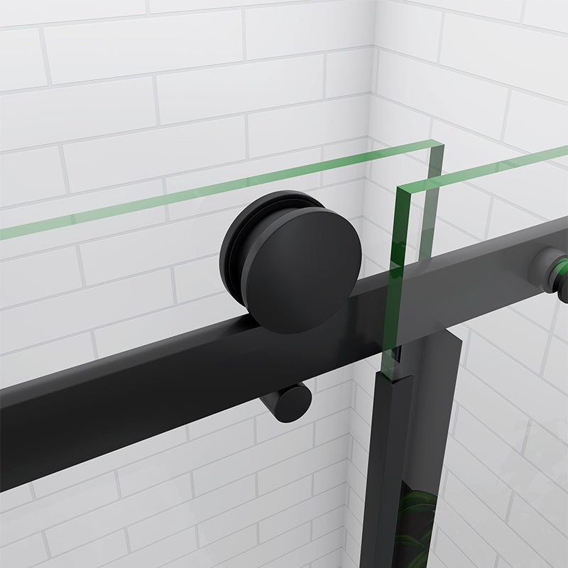 AICA-bathrooms-Sliding-Shower-Enclosure-Black-Door-4