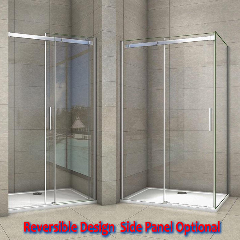 Frameless Sliding Shower Enclosure Cubicle Walk In 195cm