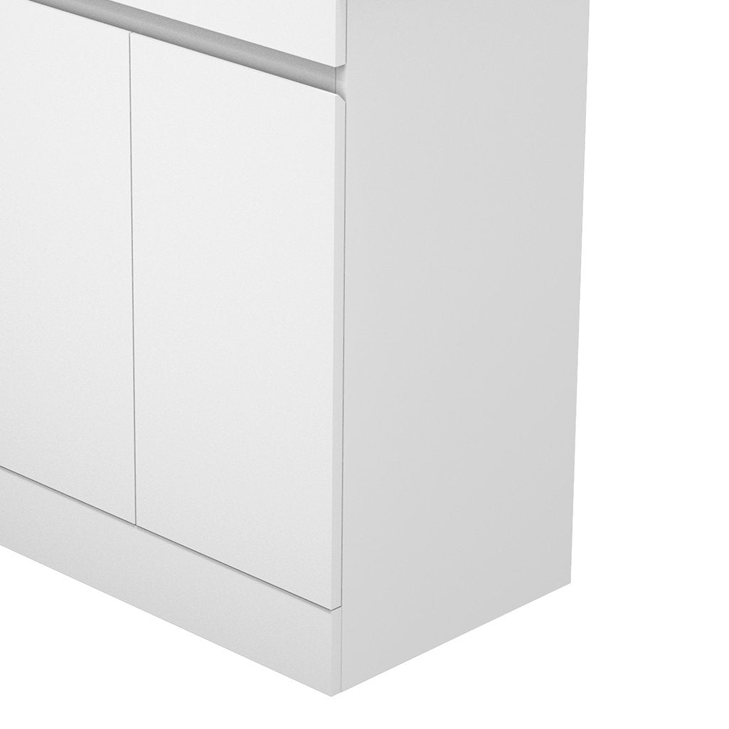 500/600mm White/Grey Bathroom Vanity Unit with Basin Freestanding