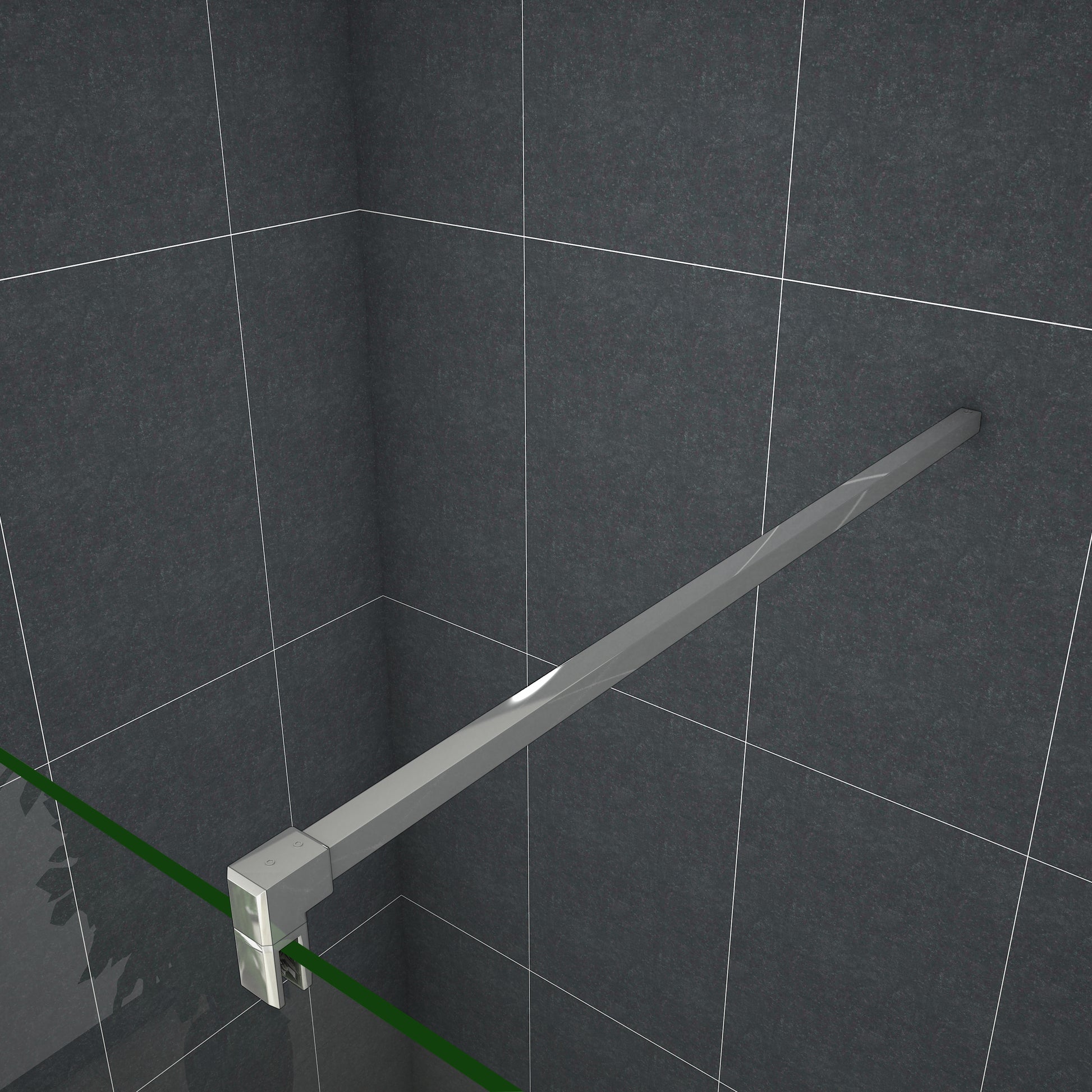 AICA Walk in shower screen 195cm Nano Easy Clean Glass