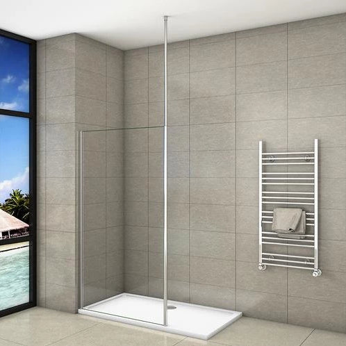 Walk in Wet Room Shower screen ceiling strut 8mm Nano Glass
