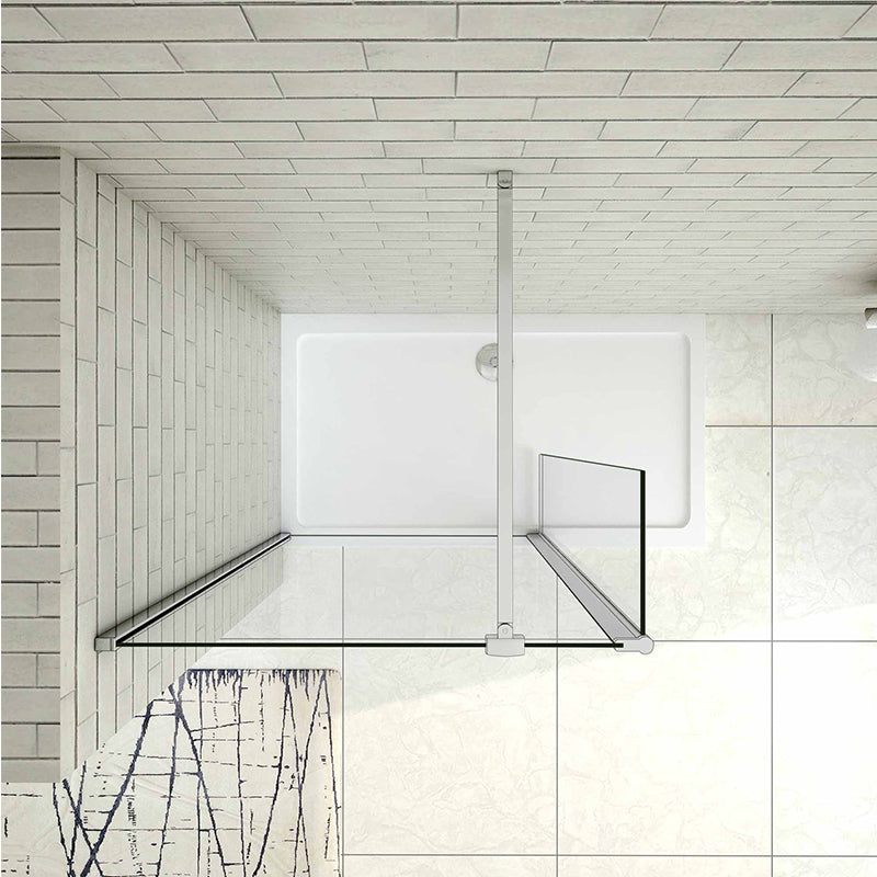 Walk in Shower Screen 300mm Pivot Flipper Panel 8mm Shower Enclosure